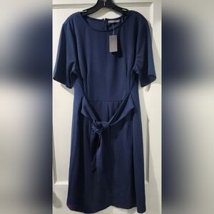 🌷👗Suzy Shier Elegant Blue Short Sleeve Dress